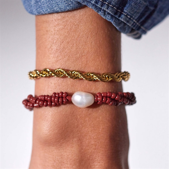Anni Lu Rodeo Armbånd, Deep Burgundy